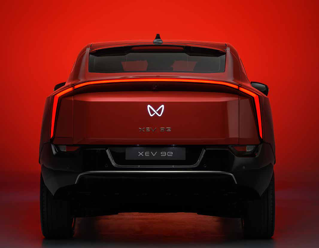 Mahindra XEV 9e — Connected LED tail lamp with illuminated rear logo