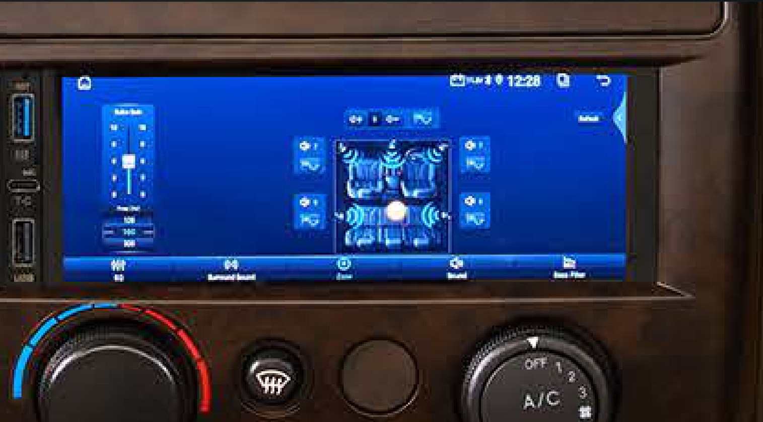Mahindra Bolero — 17.8 cm touchscreen infotainment system with USB C-type charging port