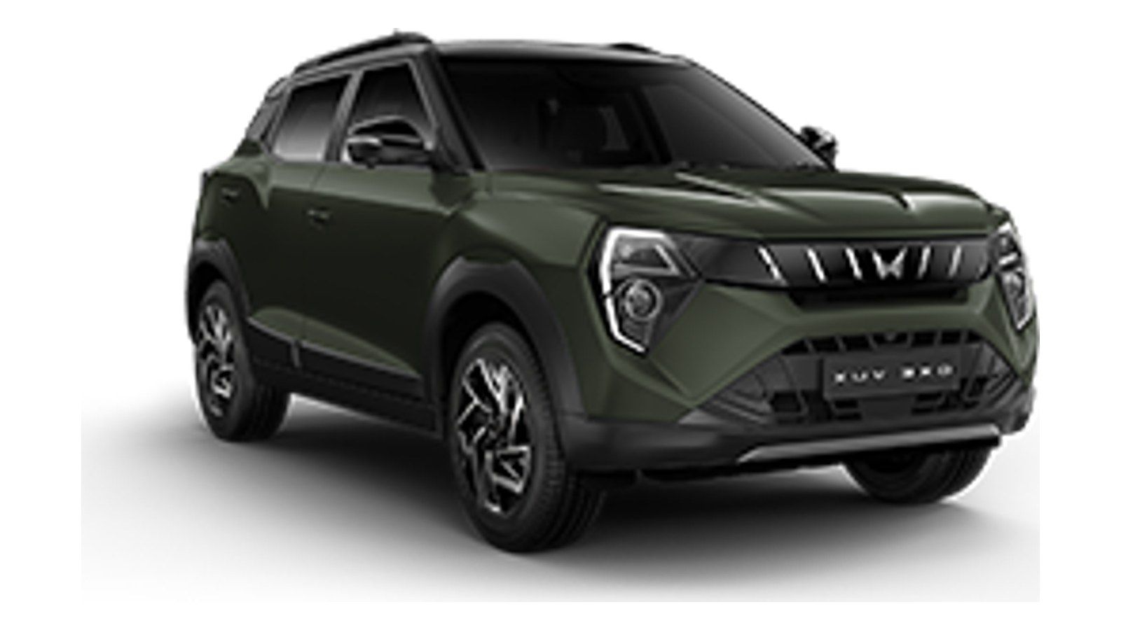 Mahindra XUV 3XO in Deep Forest with Galvono Grey