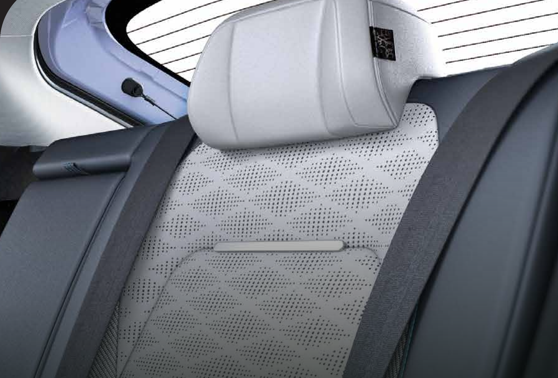Tata Curvv EV — ErgoWing winged headrests cradle your posture; PureComfort floor footrest pampers the rear co-passenger