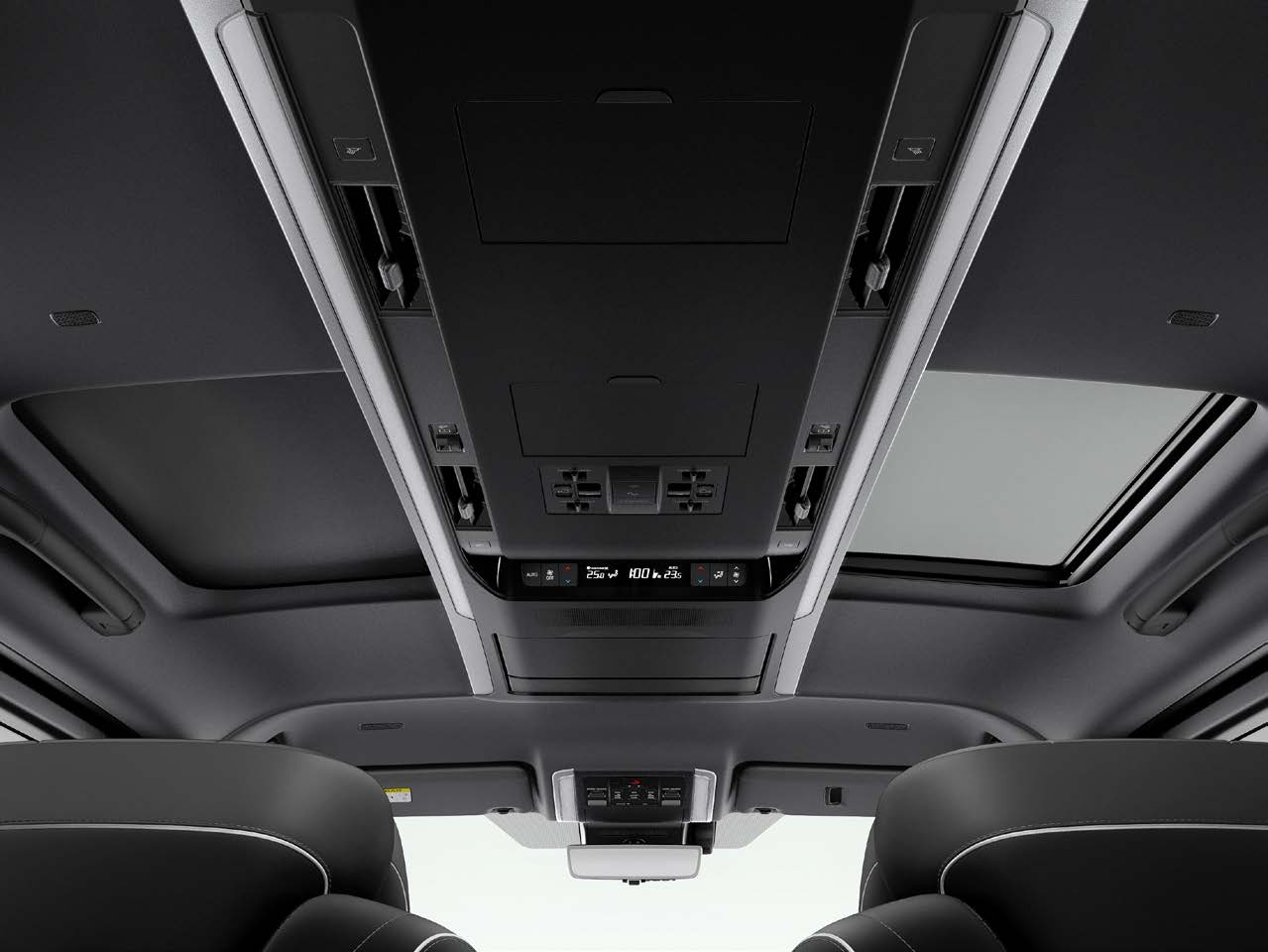 Toyota Vellfire — Dual sunroof with independently controllable left and right panels and rear overhead console
