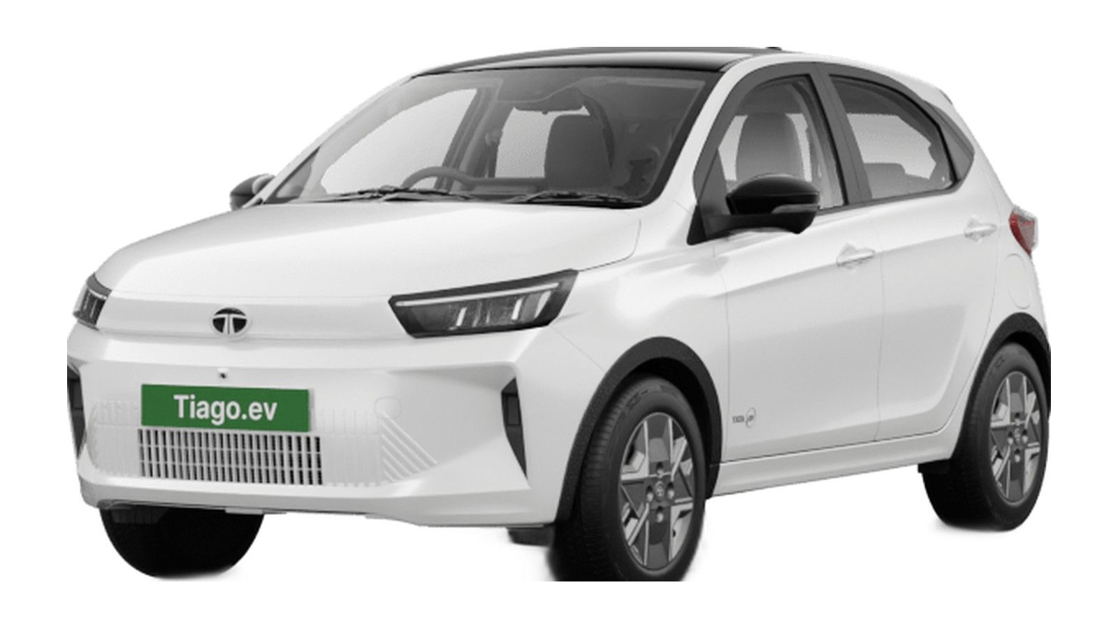 Tata Tiago EV in Pristine White With Black roof