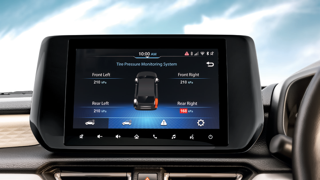 Maruti Suzuki Dzire — Tyre pressure monitoring system with per-wheel pressure readout