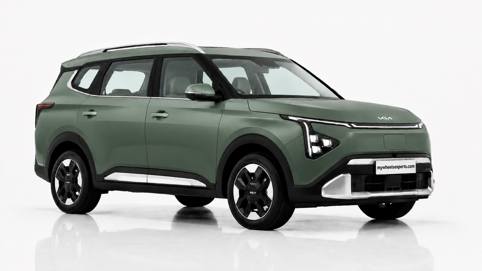 Kia Carens Clavis EV in Pewter Olive