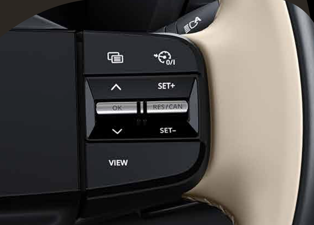 Tata Altroz — Steering-mounted cruise control with SET+/SET- and RES/CAN switches for relaxed long-distance driving