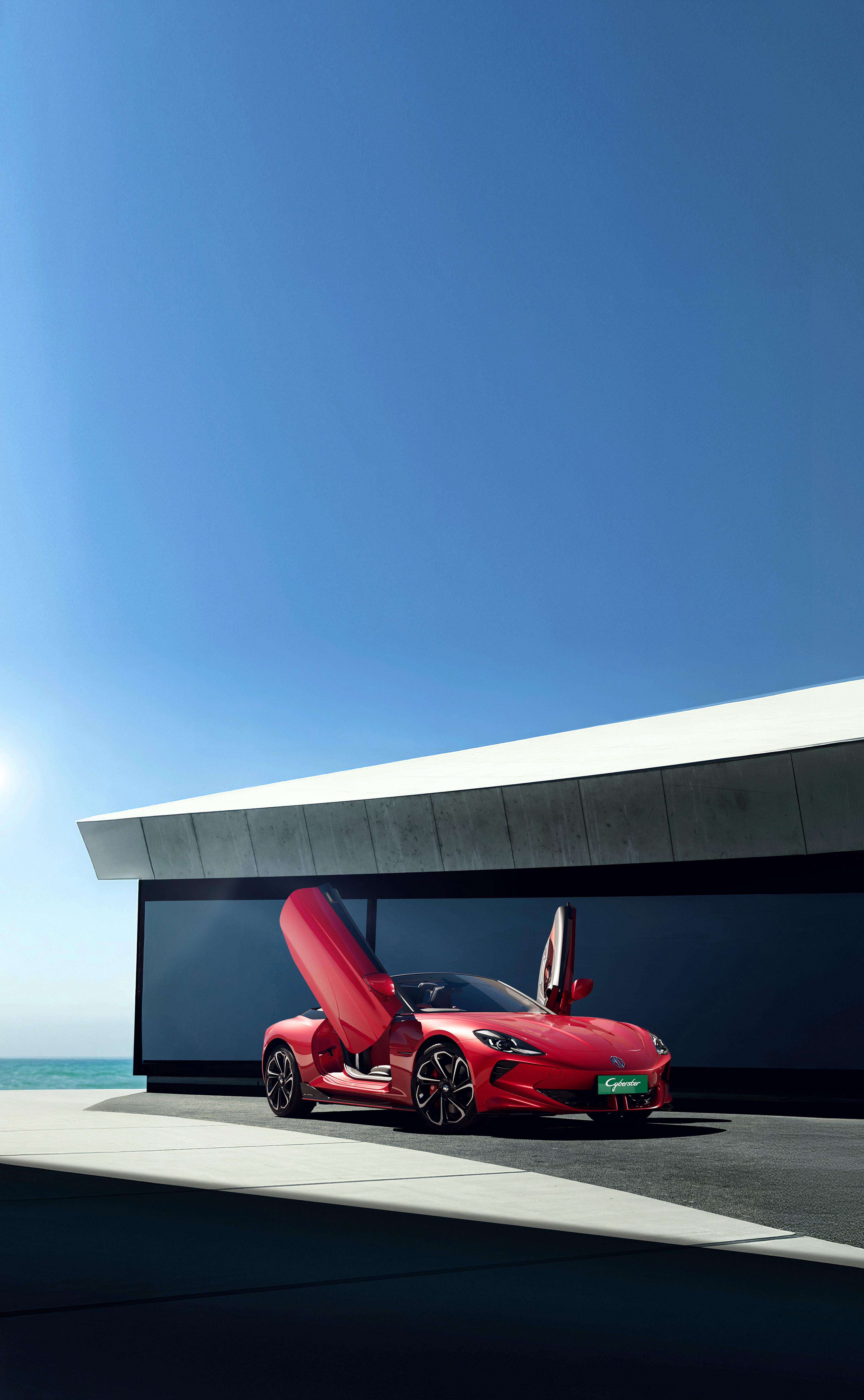 MG Cyberster — First-in-segment electric scissor doors open on both sides