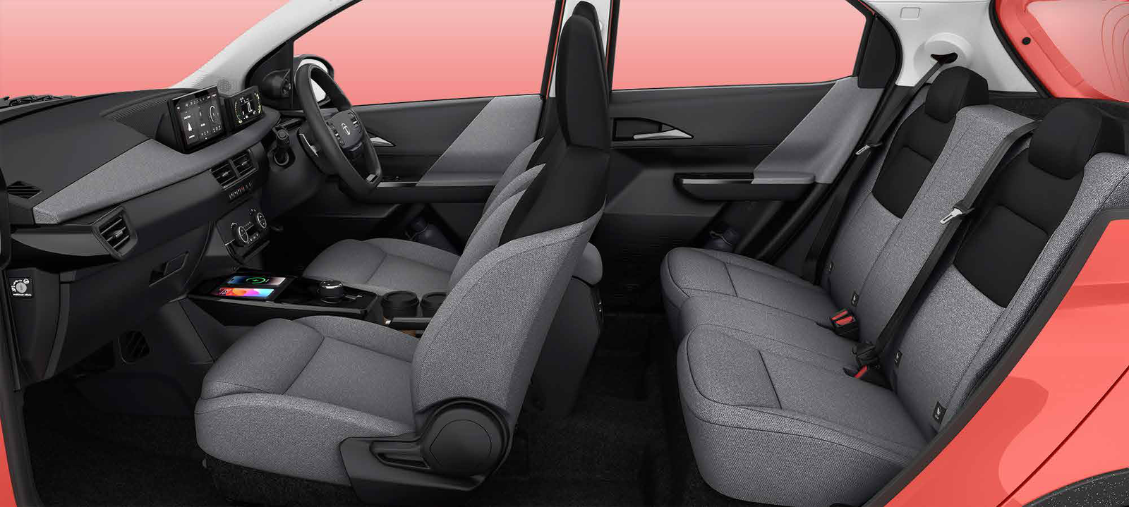 Tata Tiago — Premium dual-tone cabin with melange weave fabric seats and extended under-thigh support