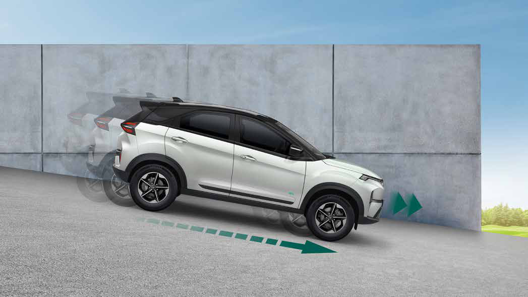 Tata Nexon EV — Hill ascent and descent control - holds for 2 seconds on inclines and controls downhill speed