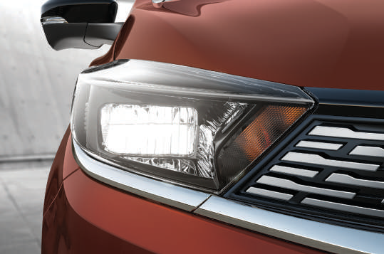 Tata Tigor — LED headlamps with LED DRLs and new tri-arrow front grille