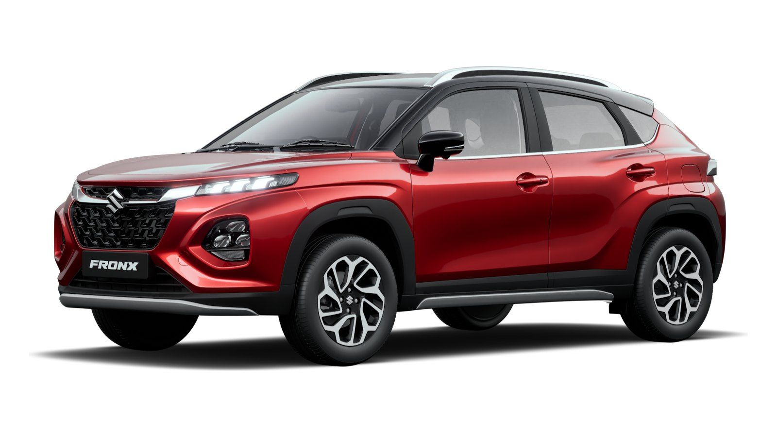 Maruti Suzuki Fronx in Opulent Red with Bluish Black Roof