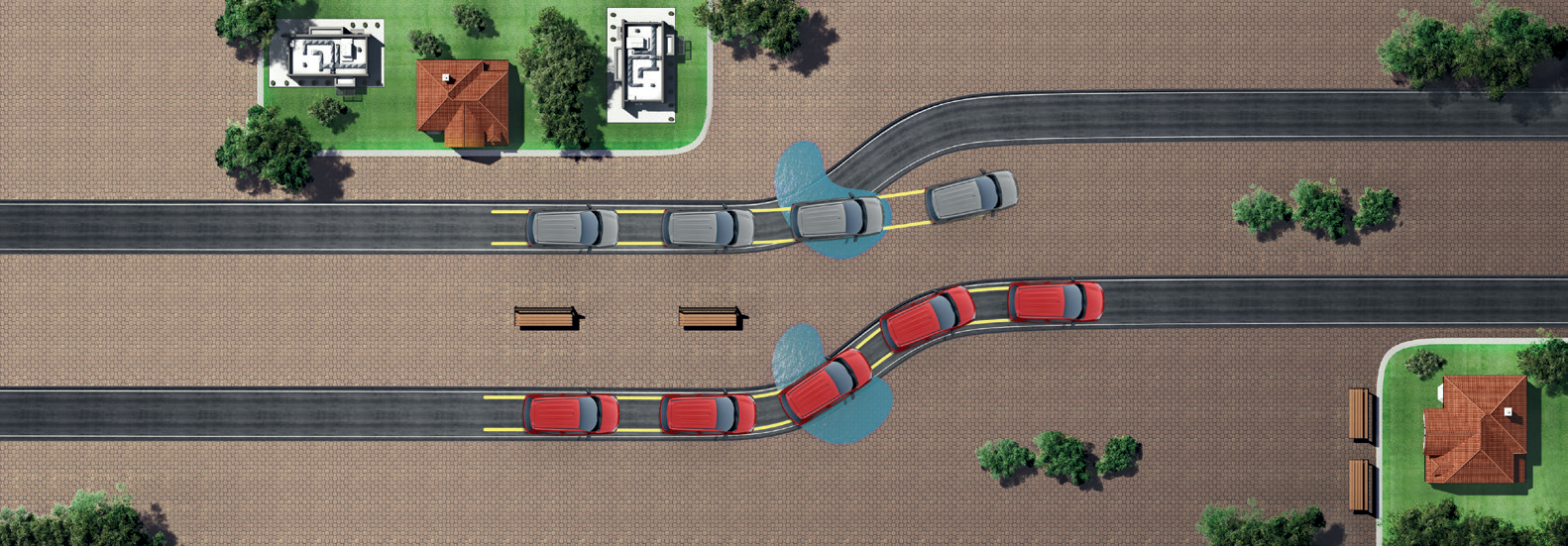 Maruti Suzuki Alto K10 — ABS with EBD illustration showing controlled braking on a curve