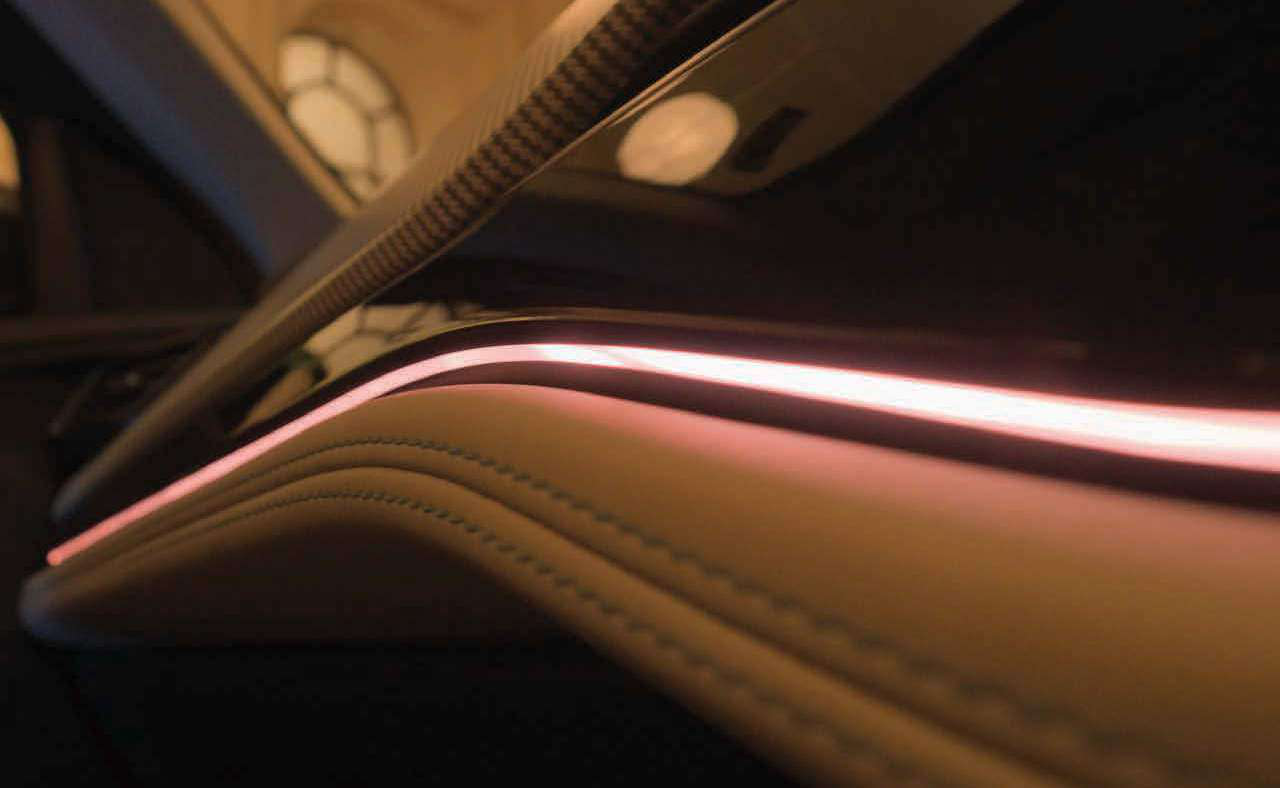 Tata Harrier EV — Customisable ambient lighting sets the cabin tone from subtle calm to bold energy