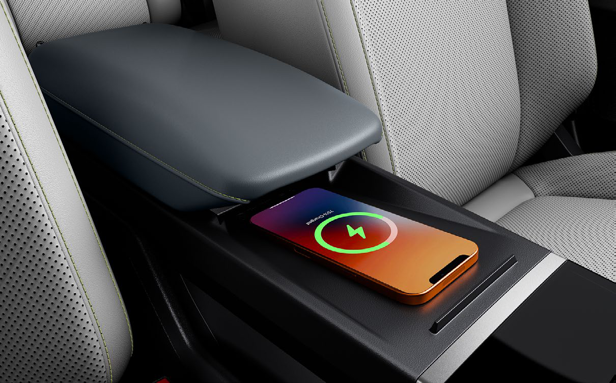 Tata Sierra EV — Inductive wireless charger in the centre console powers your phone effortlessly