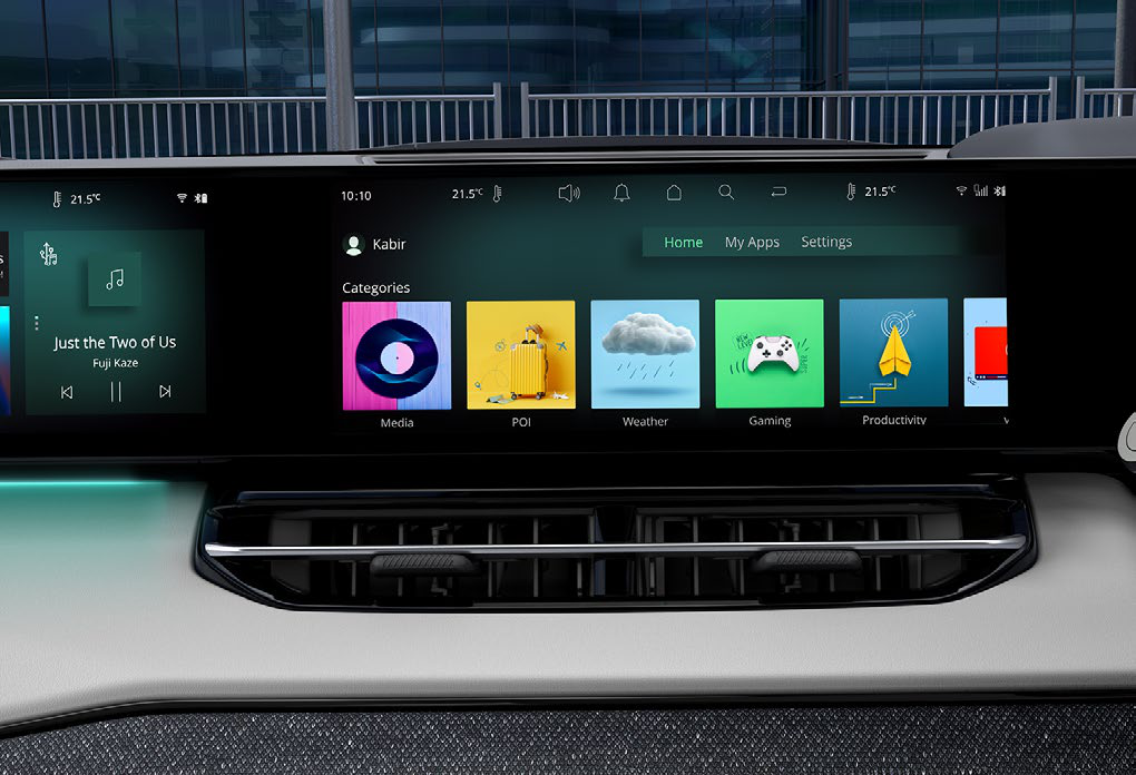 Tata Sierra EV — Arcade.ev app suite: 30+ curated apps for entertainment, gaming, streaming and browsing