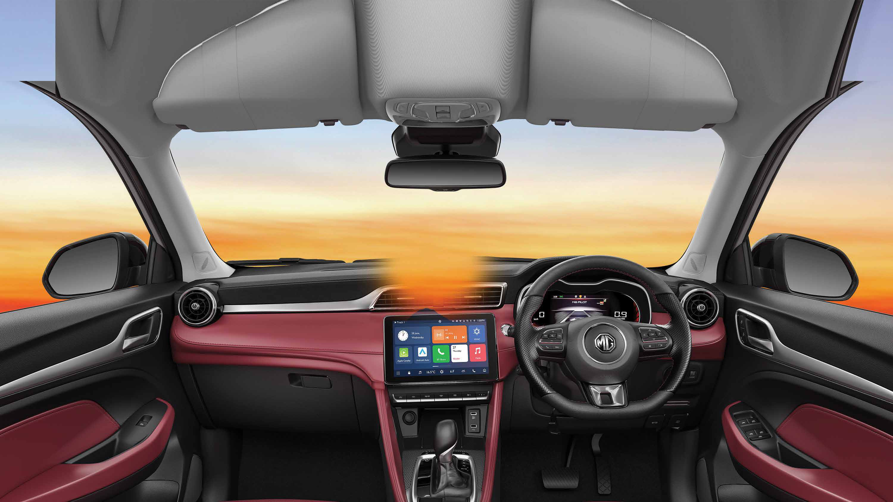 MG Astor — Auto-dimming inside rear-view mirror.