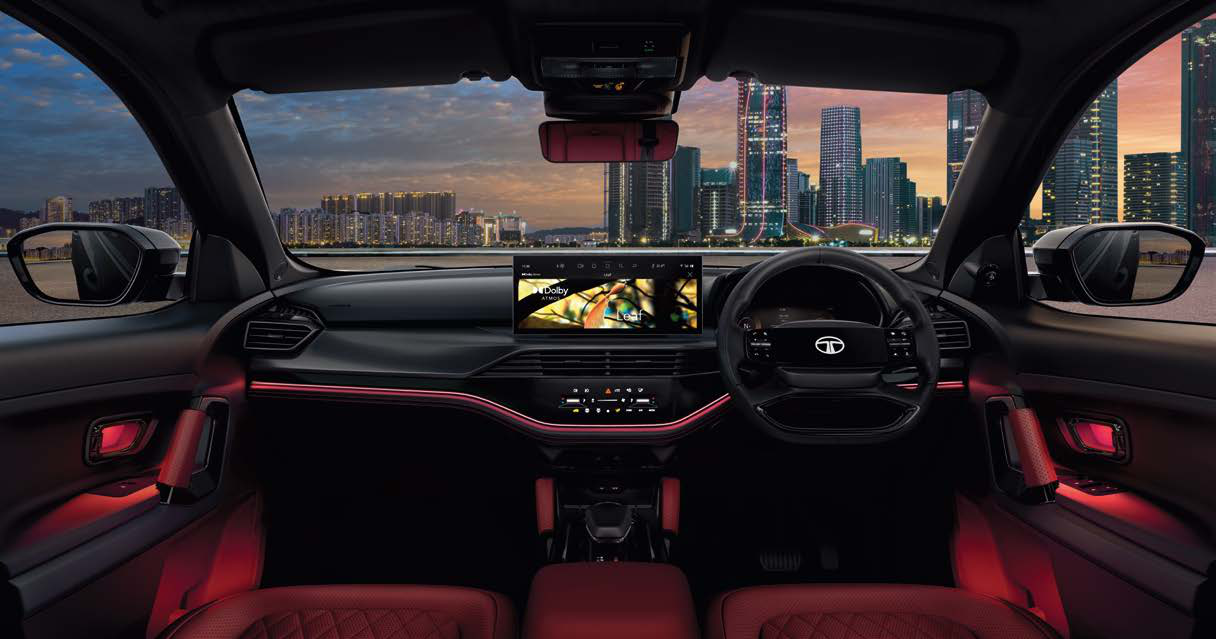 Tata Harrier — Harrier #DARK Carnelian Red leatherette interior theme