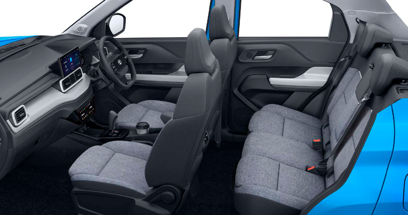 Tata Punch — Spacious five-seat cabin with dual-tone fabric seat upholstery
