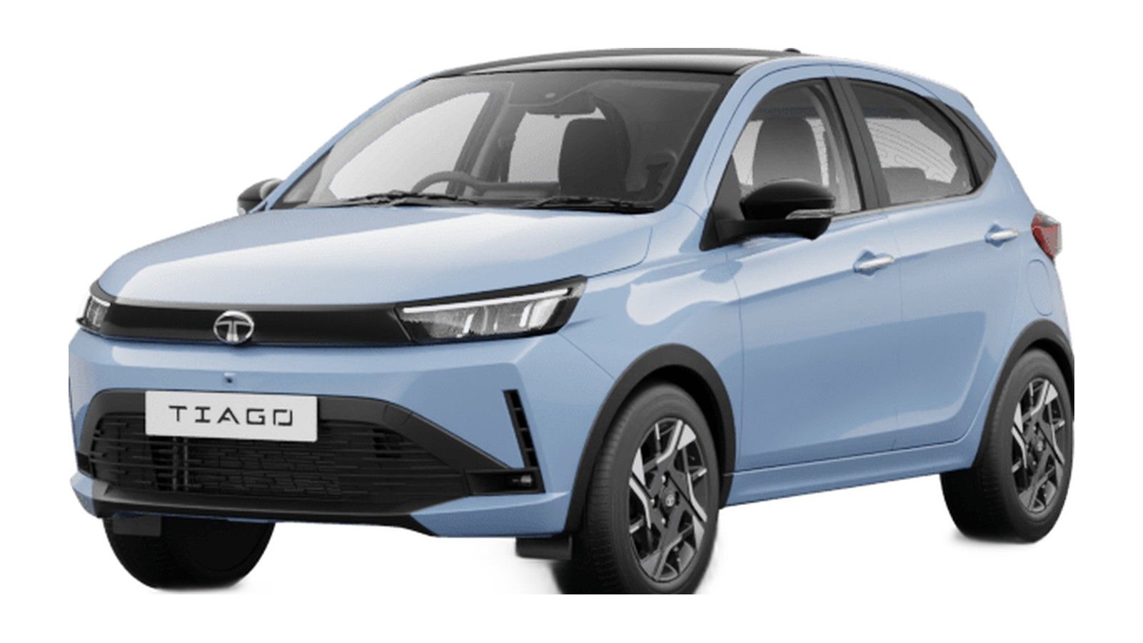 Tata Tiago in Pangong Pulse With Black roof