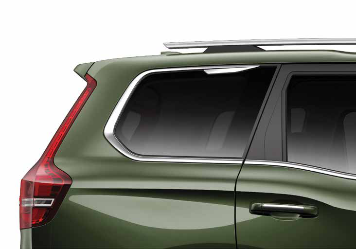 Mahindra Scorpio N — Tall vertical tail lamps with scorpio-sting chrome window line and roof rails