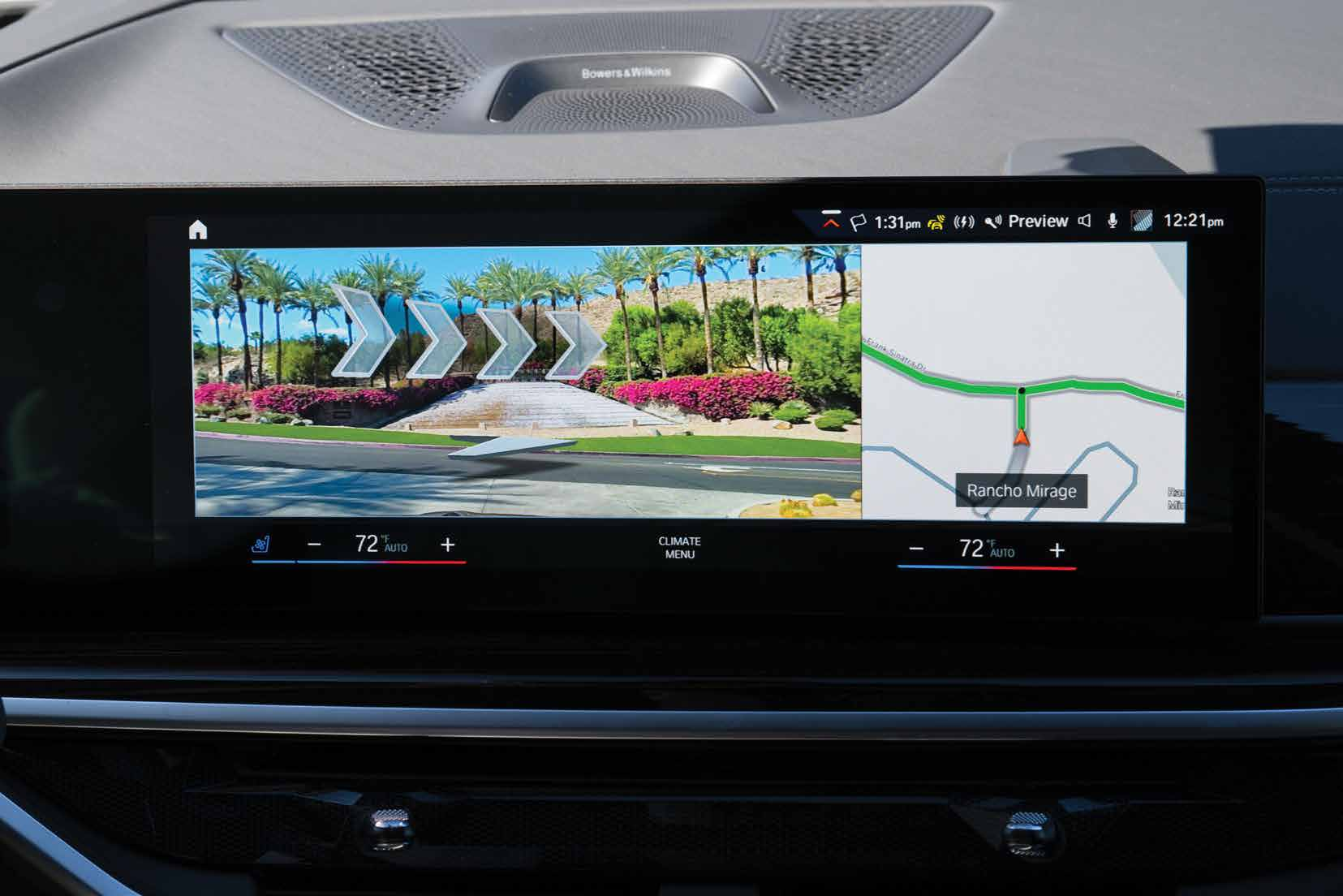BMW X3 — Augmented View overlaying live camera imagery with on-screen navigation guidance
