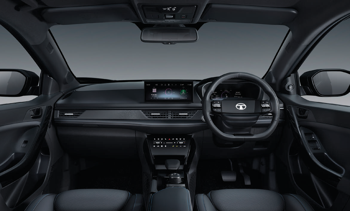 Tata Nexon — #DARK themed dashboard - all-black cabin theme of the #DARK edition