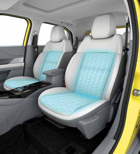 Tata Punch EV — Front ventilated and leatherette seats — stay fresh through traffic, heat and long drives