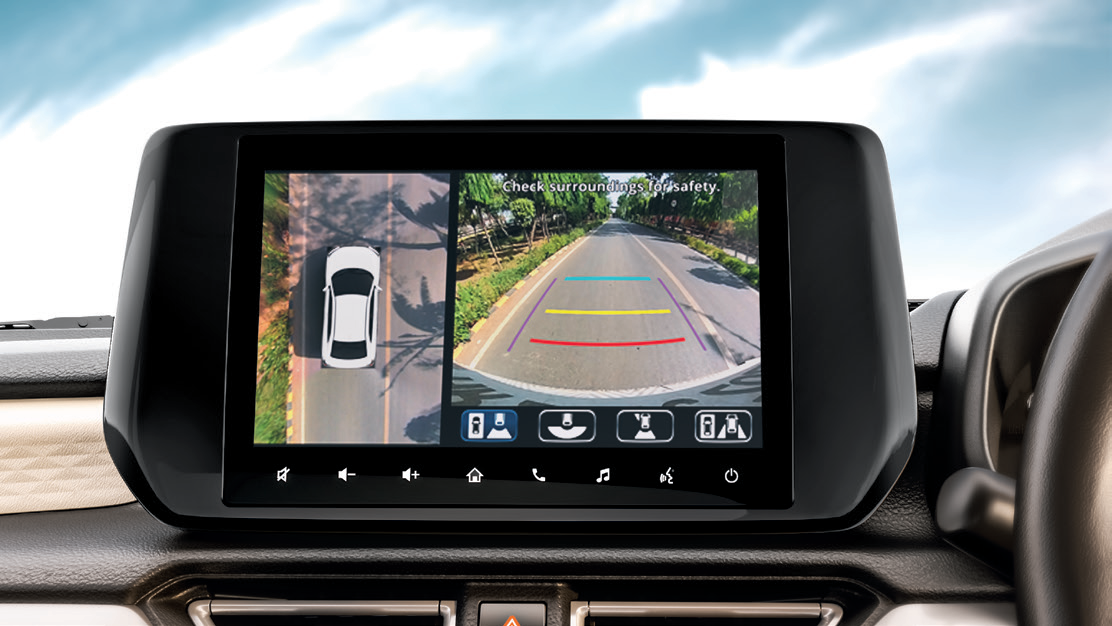 Maruti Suzuki Dzire — 360-degree HD view camera with dynamic reverse guidelines