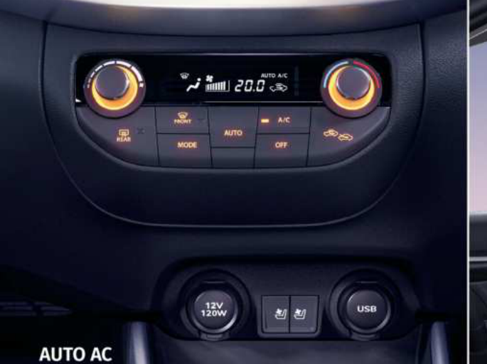 Maruti Suzuki XL6 — Automatic climate control with a digital temperature display and front-console charging points