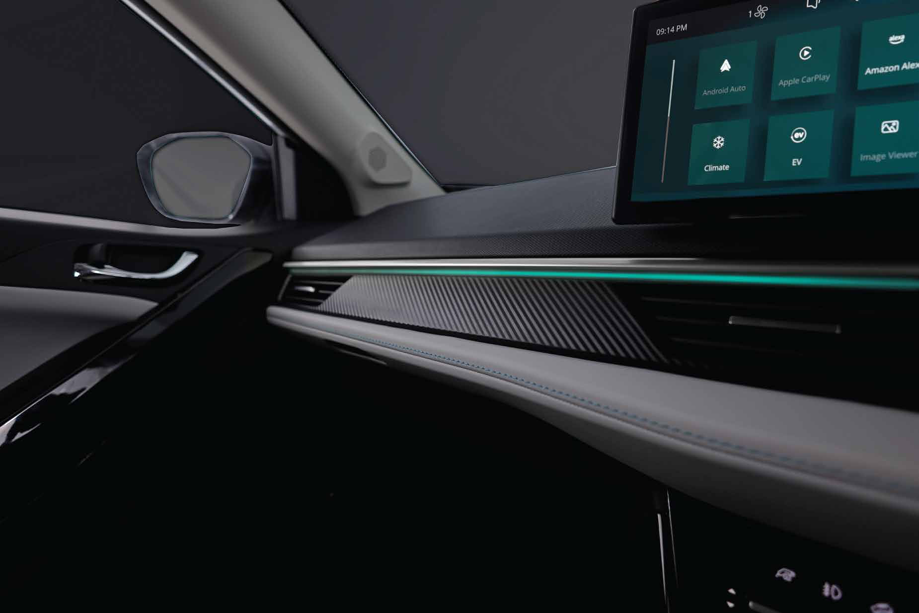 Tata Nexon EV — Multi-mood ambient lighting across the dashboard and door panels