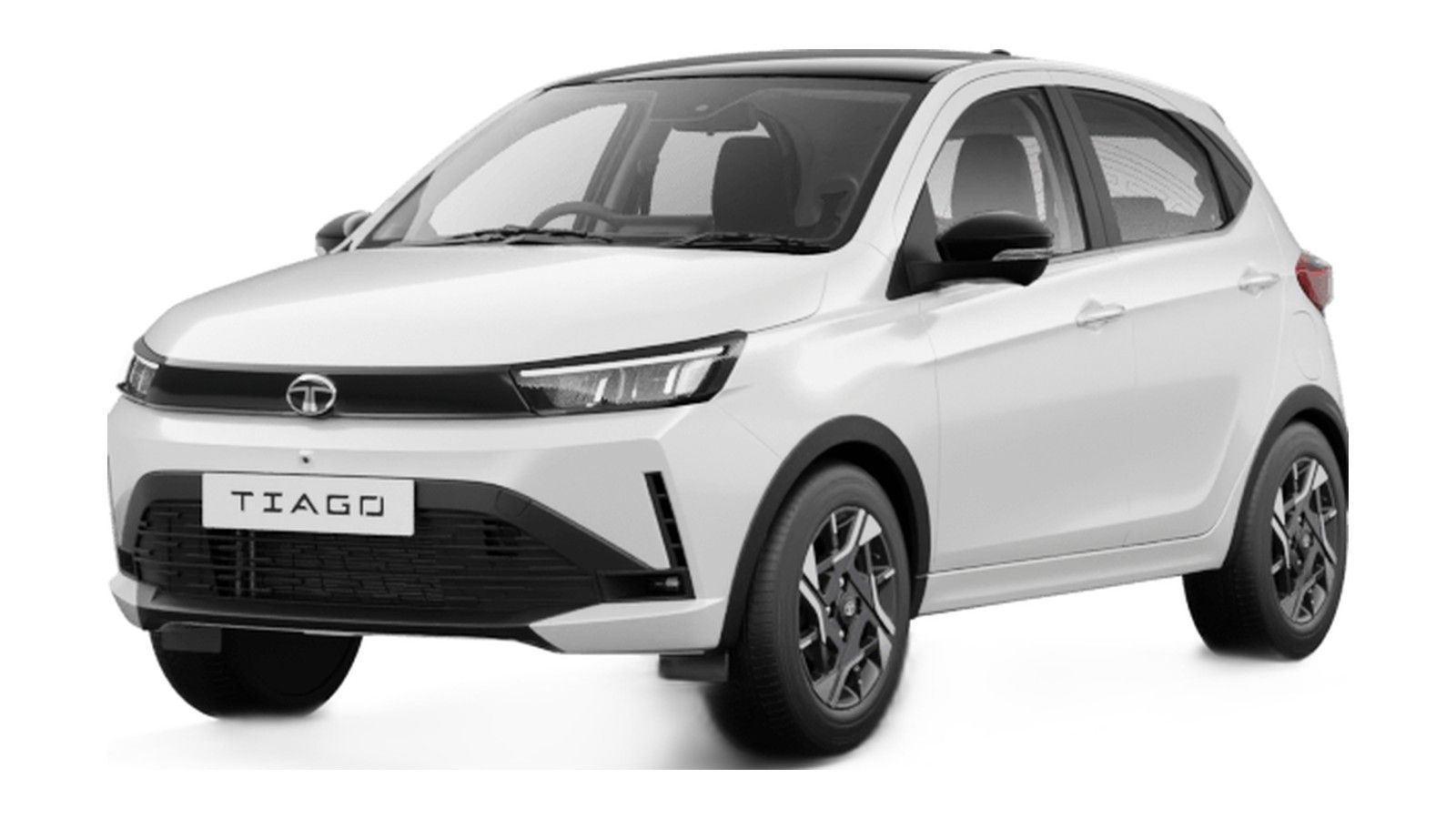 Tata Tiago in Pristine White With Black roof