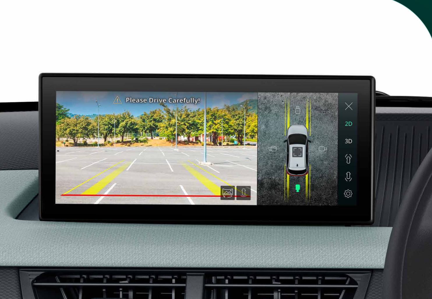 Tata Tiago EV — 360-degree SVSx HD camera with bird's-eye view for parking in tight spots