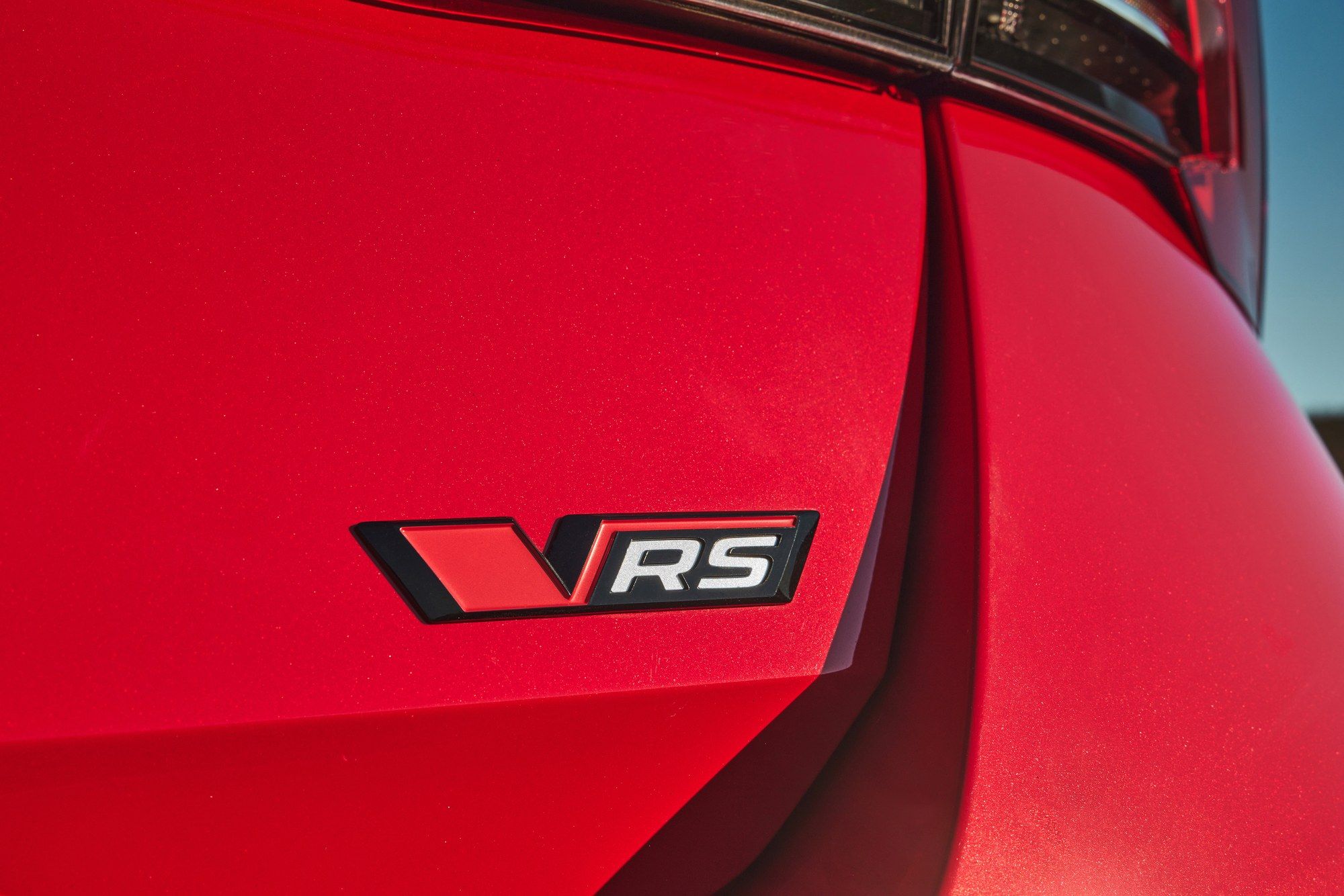 Skoda Octavia RS tailgate badge detail