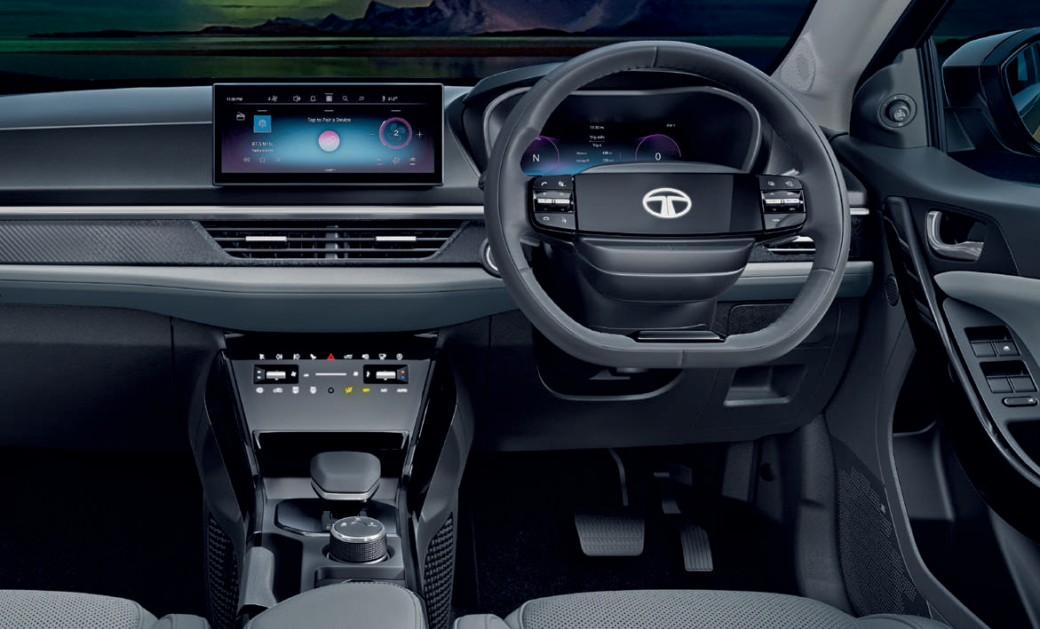 Tata Nexon — 26.03 cm floating touchscreen infotainment by Harman with navigation display on the digital instrument cluster
