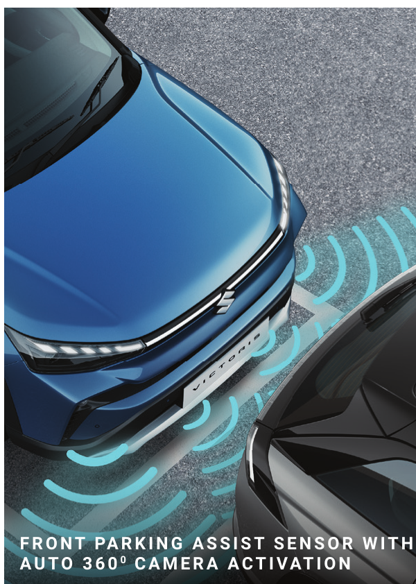 Maruti Suzuki Victoris — Front parking sensors with auto 360-degree camera activation