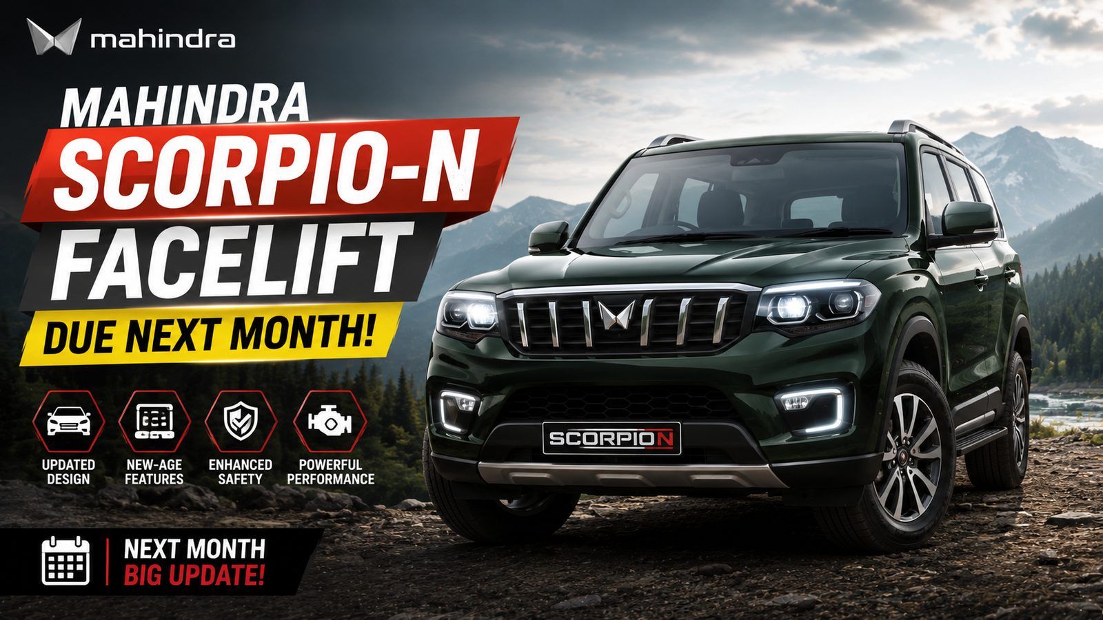 Mahindra Scorpio-N facelift due next month: Sunroof, twin 10.25-inch screens