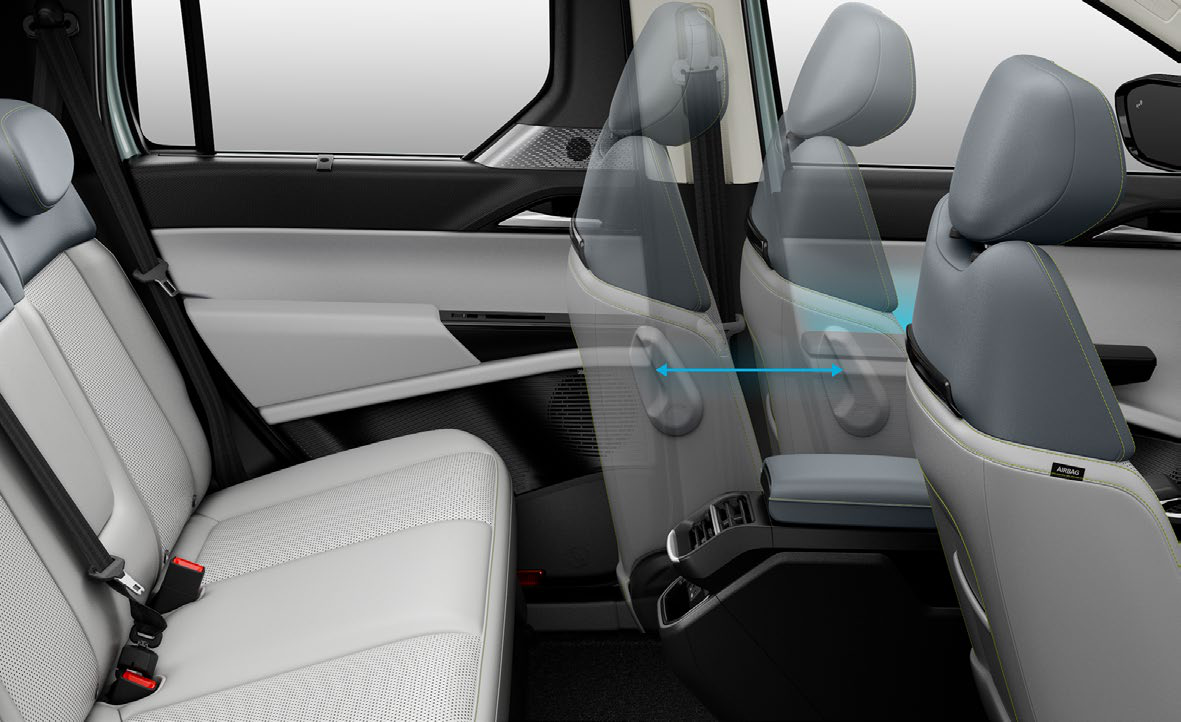 Tata Sierra EV — Boss Mode slides the co-driver seat forward so the rear occupant can recline and stretch out