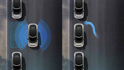 Mahindra BE 6 — AutoPark steers the eSUV into a parking space on its own
