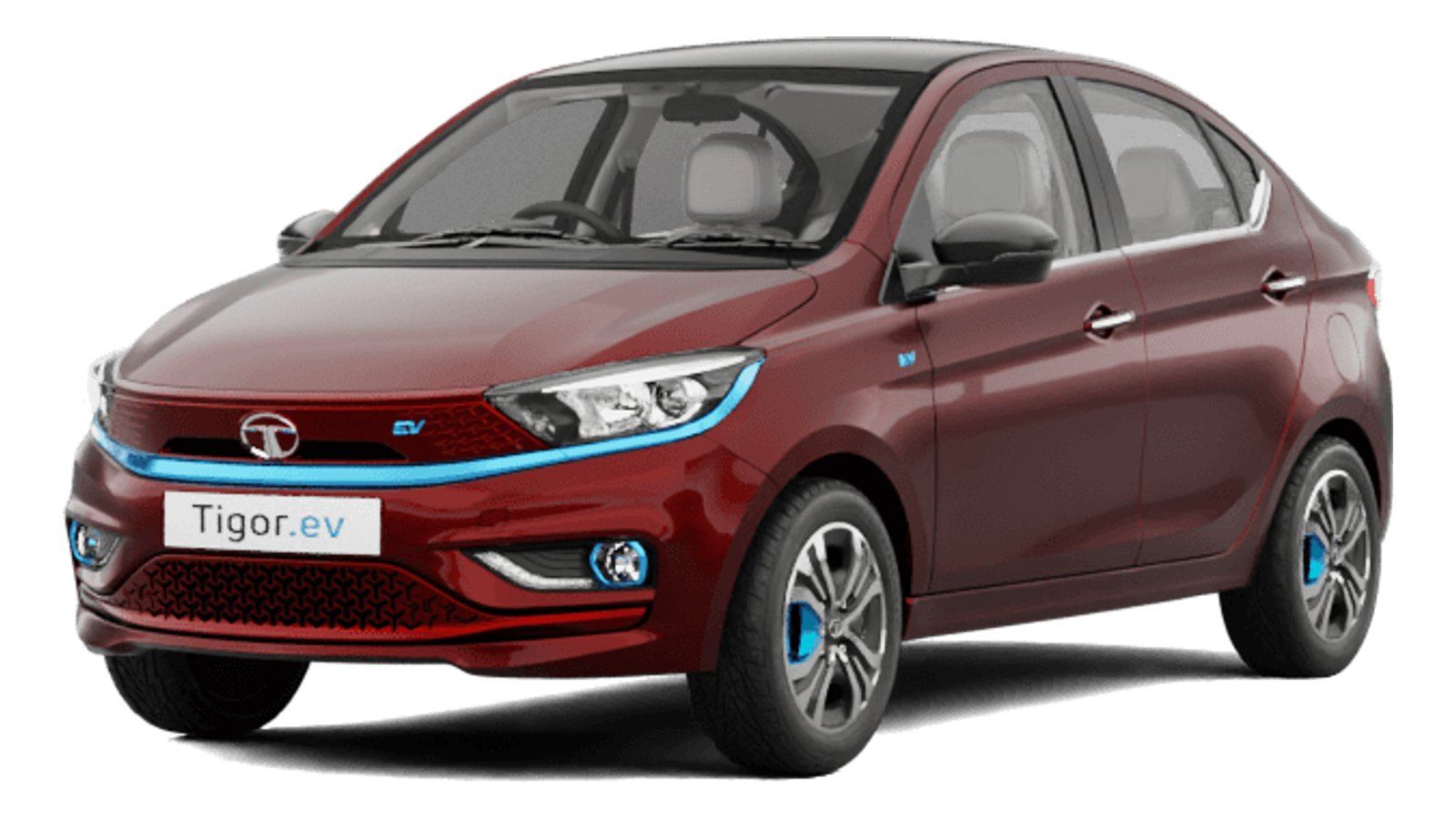 Tata Tigor EV in Magnetic Red 