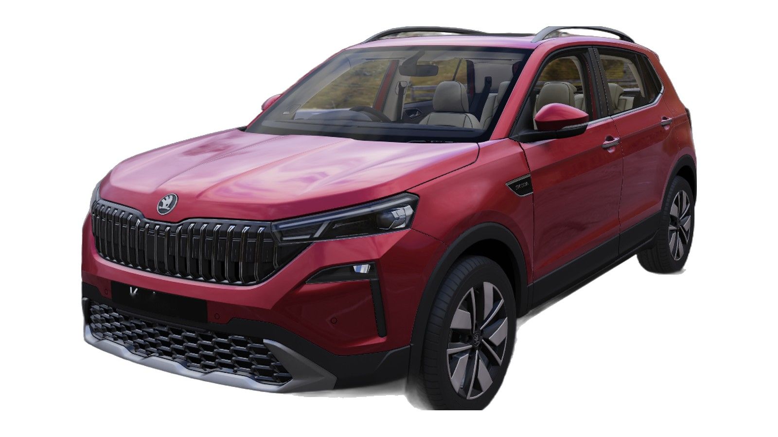 Skoda Kushaq in Cherry Red