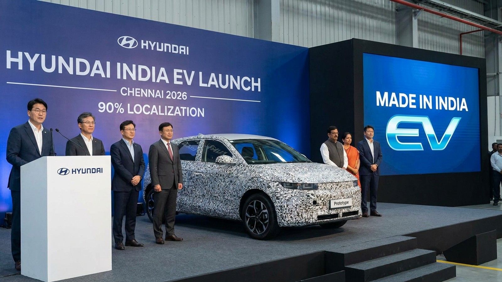 Hyundai's first mass-market EV to roll out of Chennai in 2026, 90% India-made