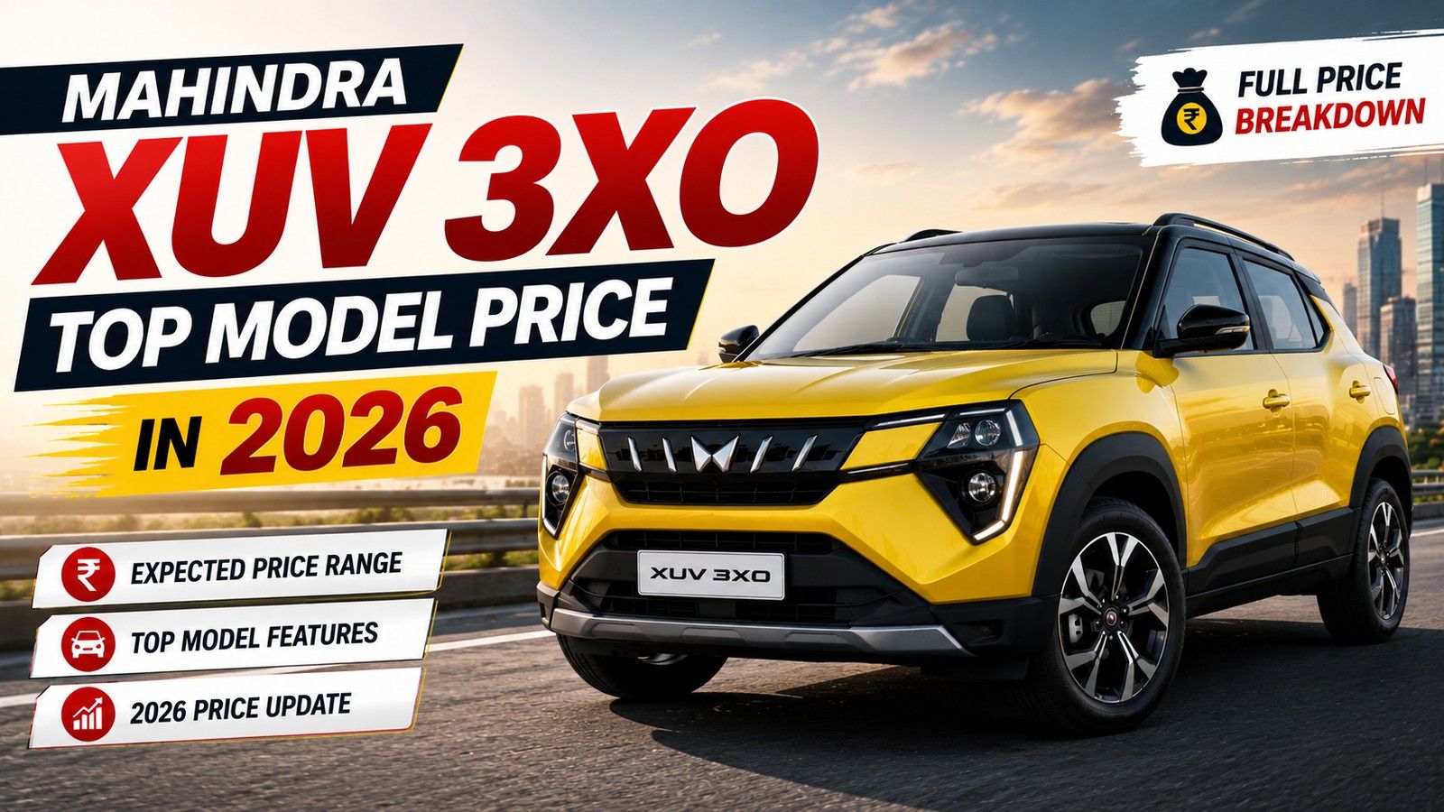 Mahindra XUV 3XO Top Model Price in 2026: AX7L On-Road Cost, Features, and Is It Worth It?
