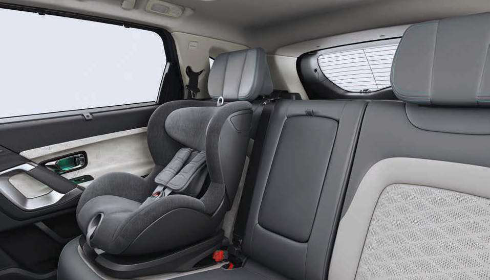 Tata Harrier EV — Built-in ISOFIX anchors keep child seats locked firmly in place