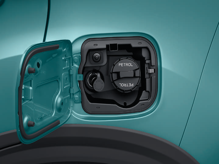 Tata Nexon — iCNG single fuel-filler flap housing both the petrol cap and CNG filler