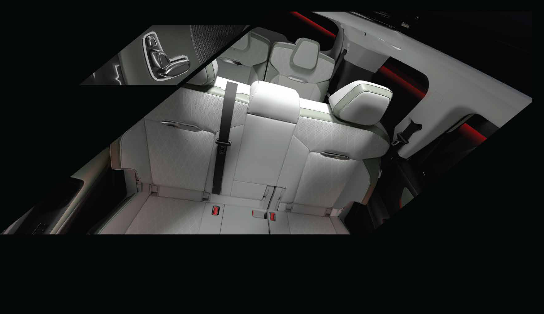 Mahindra XEV 9S — Rear cabin trimmed in premium quilted leatherette upholstery