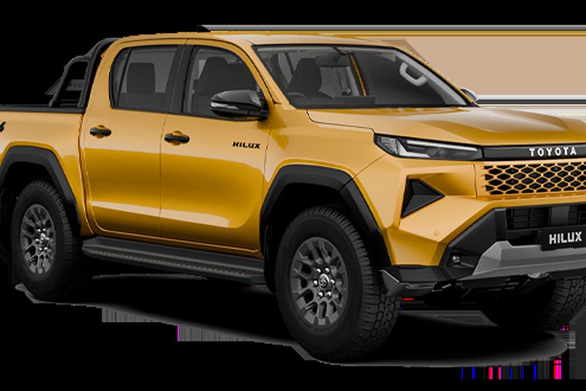 Toyota Hilux — Available in Super White, Platinum Pearl White, Sulphur Metallic, Emotional Red and Attitude Black.