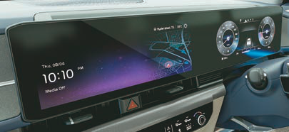 Kia Carens Clavis — Dual panoramic display with digital cluster and touchscreen infotainment