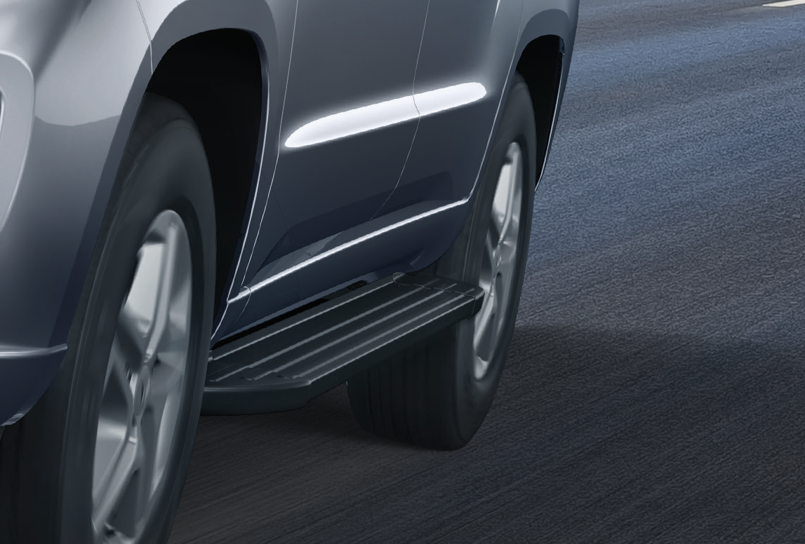 Mahindra Bolero Neo Plus — Muscular side footstep and alloy wheels