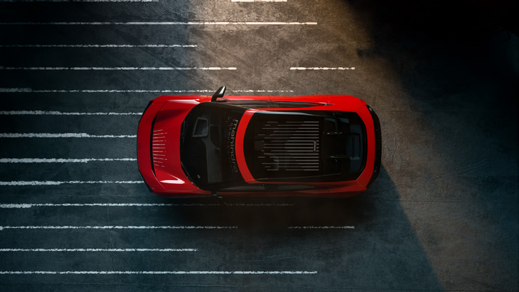 Mahindra BE 6 FE — Signature 12 Stripe graphics on the fixed glass roof and bonnet