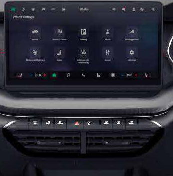 Skoda Octavia RS — 32.77 cm central infotainment touchscreen.