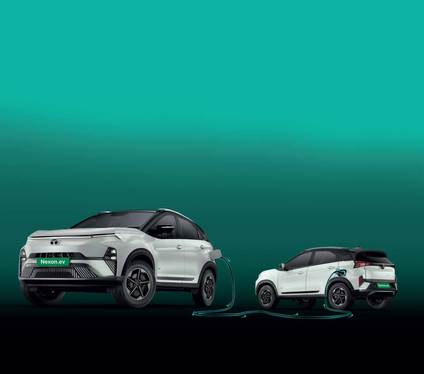 Tata Nexon EV — V2V vehicle-to-vehicle charging lets the Nexon.ev top up another EV anywhere